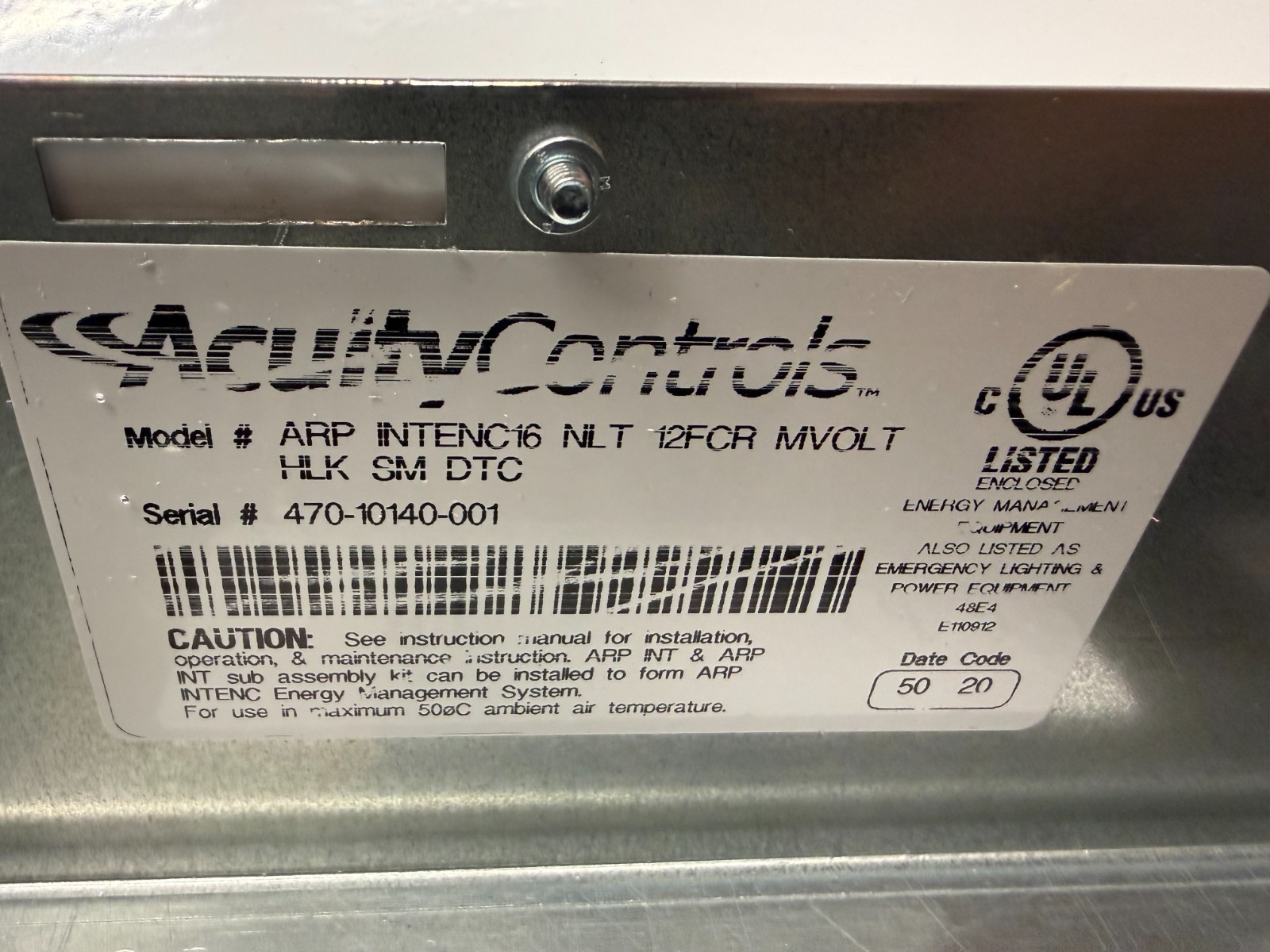NEW Acuity Controls ARP INTENC16 NLT 12FCR MVOLT HLK SM DTC nLight Relay Panel NEW Acuity Controls ARP INTENC16 NLT 12FCR MVOLT HLK SM DTC nLight Relay Panel