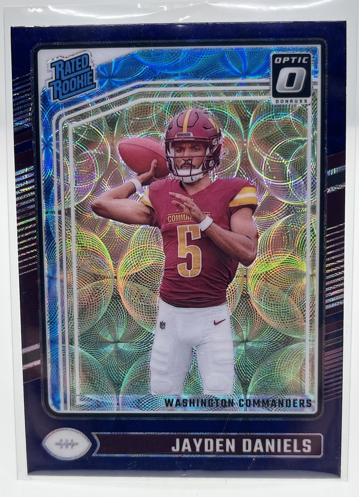 2024 Panini Donruss Optic - Rated Rookie Jayden Daniels #248 Purple Scope Prizm