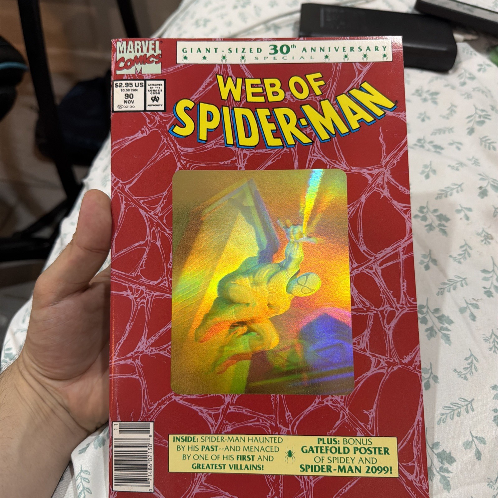 Web of Spider-Man  Giant-Sized Anniversary Special Holographic cover.