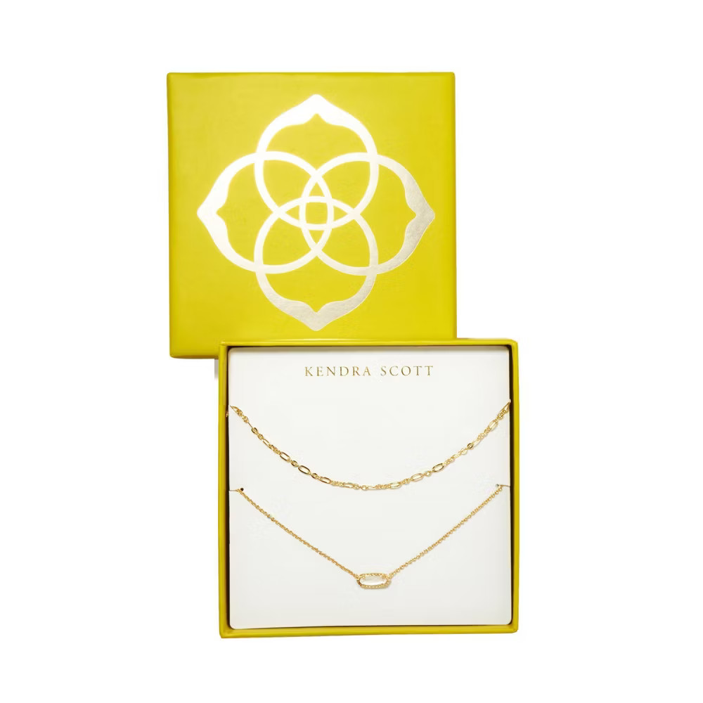 Kendra Scott Emma 14K Gold Over Brass Pendant Necklace Gift Set -