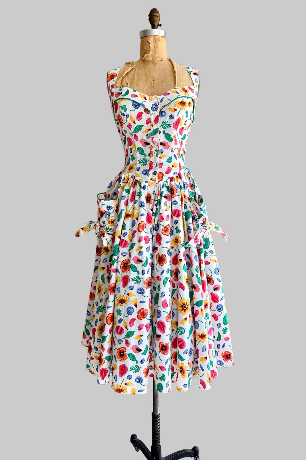 Vintage Karen Alexander Dress Bolero Jacket Set M L
