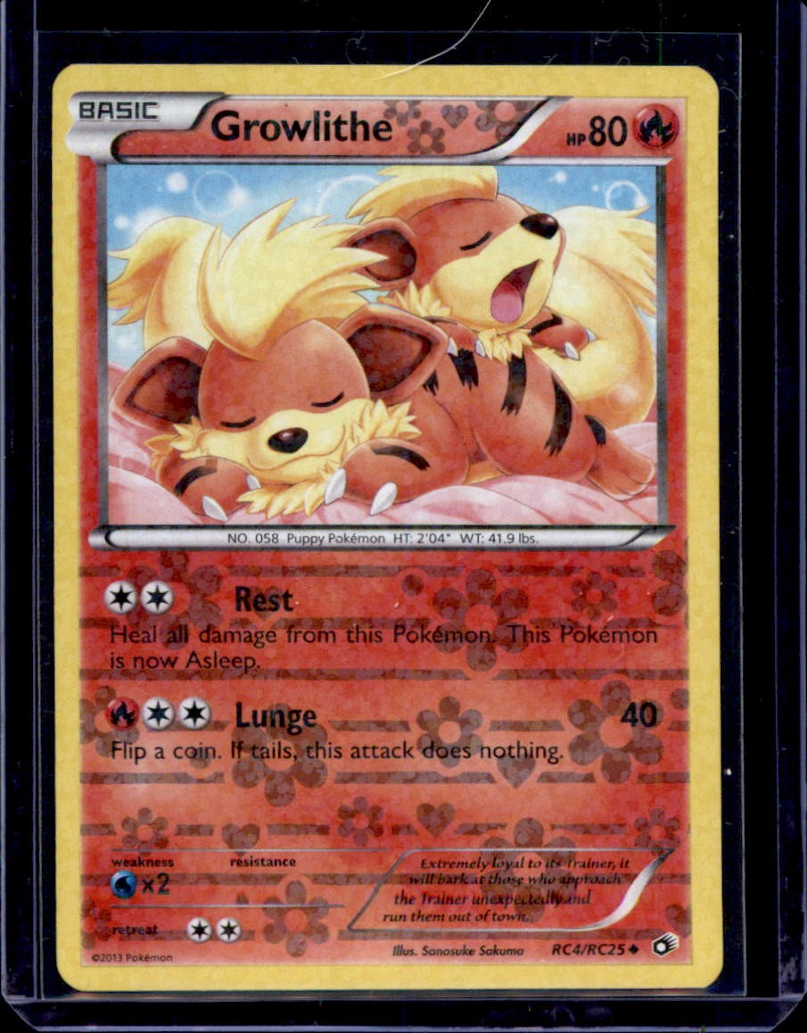 Growlithe RC4/RC25 Holo Legendary Treasures: Radiant Collection Pokemon LP Growlithe RC4/RC25 Holo Legendary Treasures: Radiant Collection Pokemon LP