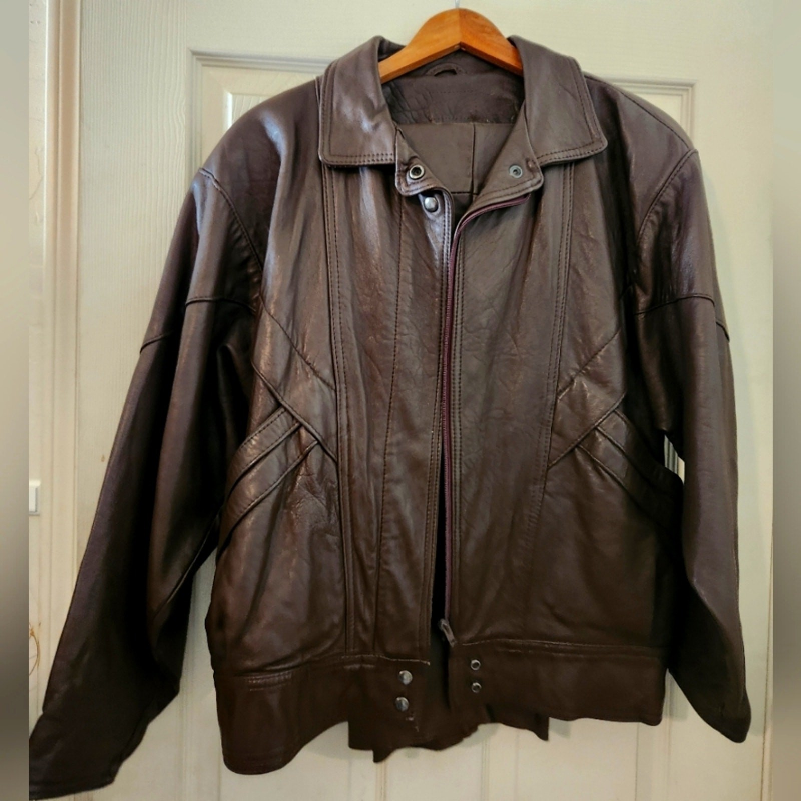 Vintage Dark brown Leather coat and pants set Vintage Dark brown Leather coat and pants set
