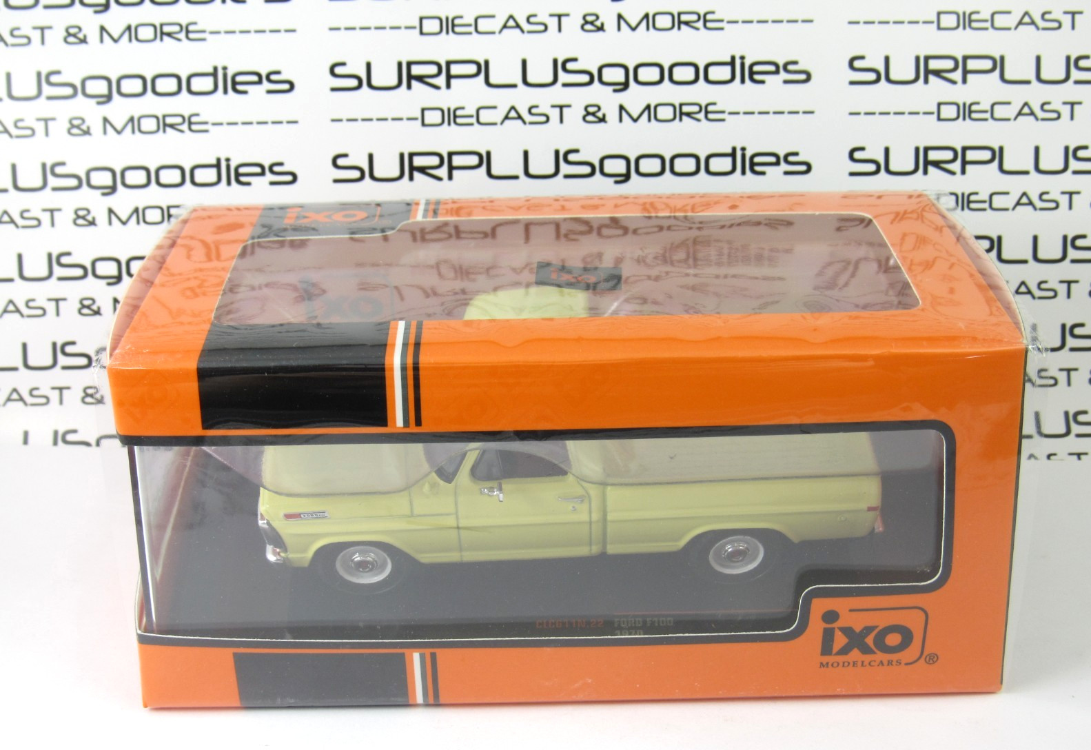 2026 IXO Import 1:43 Scale Yellow 1970 FORD F100 F-100 Work Farm Pickup Truck