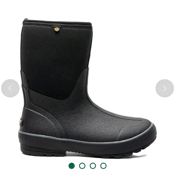 New BOGS Women\'s Classic II Mid No Handles Farm Rain Boots - Black Size 6
