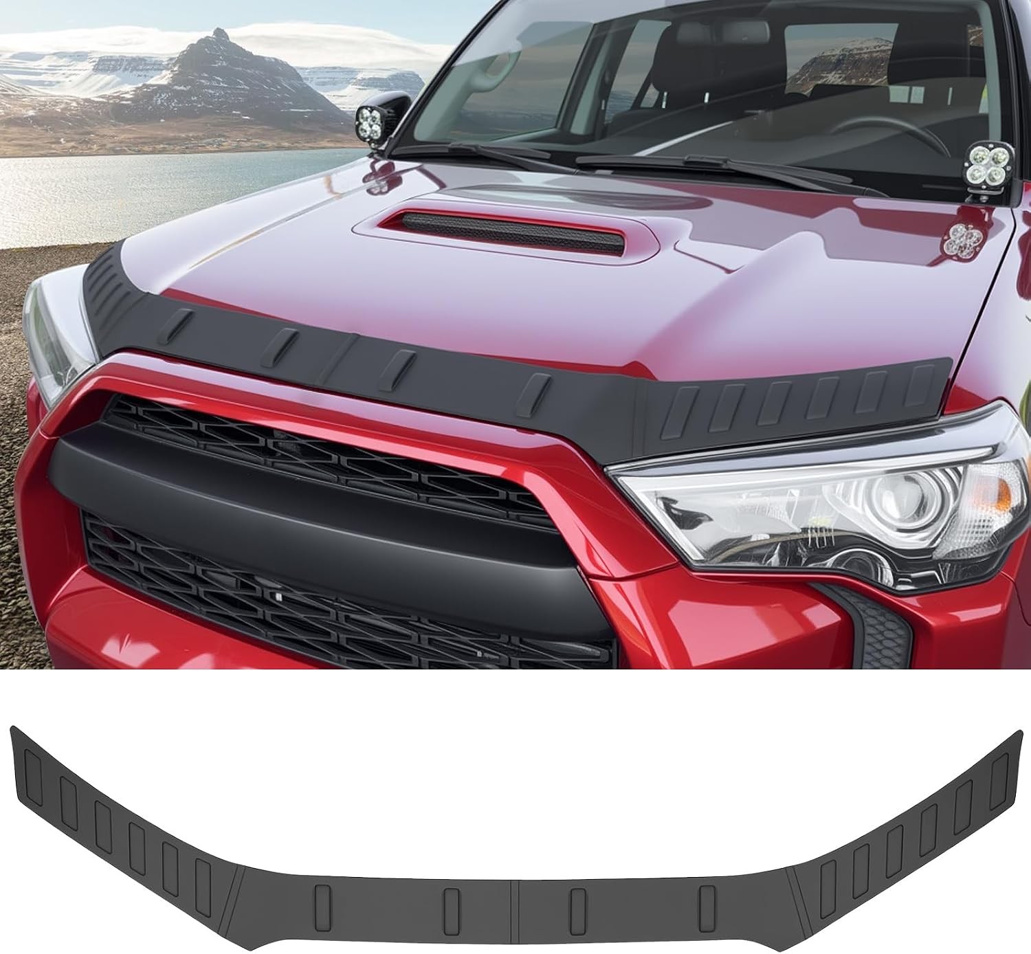 Hood Protector for 2010-2024 Toyota 4Runner Hood Deflector TPE 1 Count