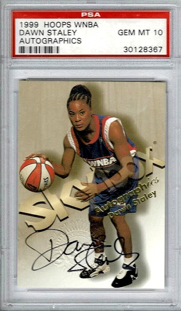 DAWN STALEY 1999 Fleer Hoops WNBA Autographics On-Card Auto Card PSA 10 🏀 STING