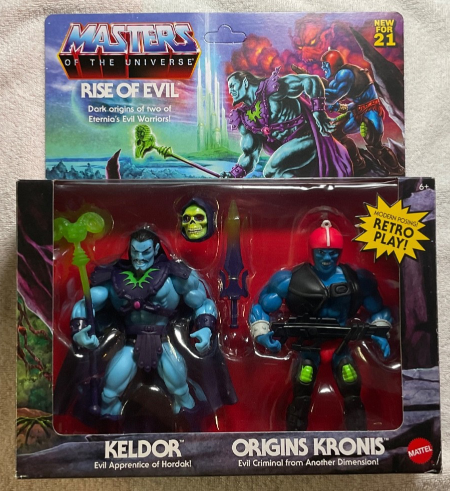 NEW- MASTERS OF THE UNIVERSE Rise of Evil Keldor & Origins Kronis Action Figures