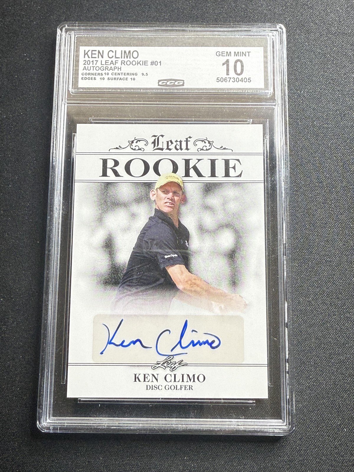 Ken Climo 2017 Leaf Rookie Achievement Autograph CCG 10 GOAT Rookie