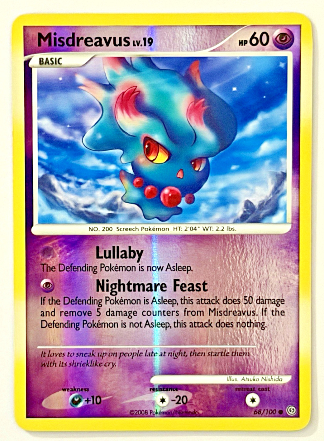 Misdreavus 68/100 Reverse Holo EN 2008 Pokemon: Stormfront Mid-Era Misdreavus 68/100 Reverse Holo EN 2008 Pokemon: Stormfront Mid-Era