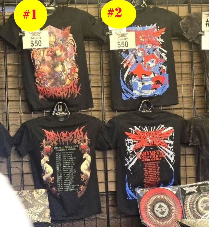 2 sides Babymetal World Tour 2026 North America T-Shirt reprint S-5XL