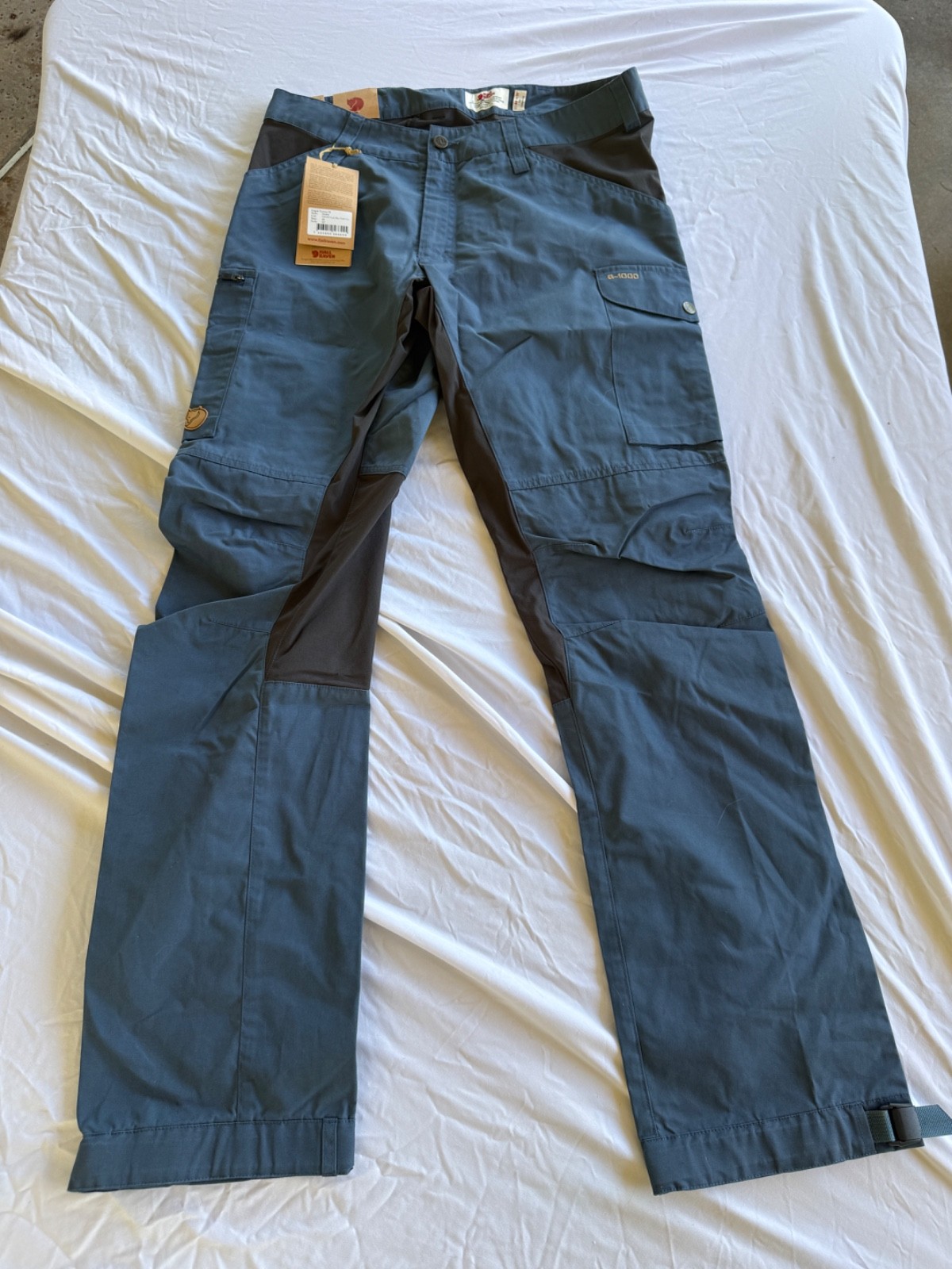 FJALLRAVEN Men\'s Kaipak Trousers M Hiking Pants EUR 48 US 32” Long Inseam