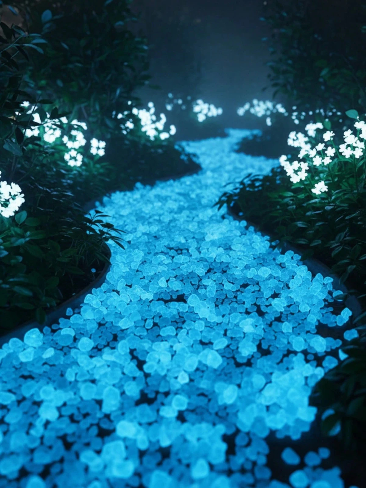 10,000pcs Glow-In-The-Dark Blue Pebbles, Suitable For Garden Path, Lawn 10,000pcs Glow-In-The-Dark Blue Pebbles, Suitable For Garden Path, Lawn