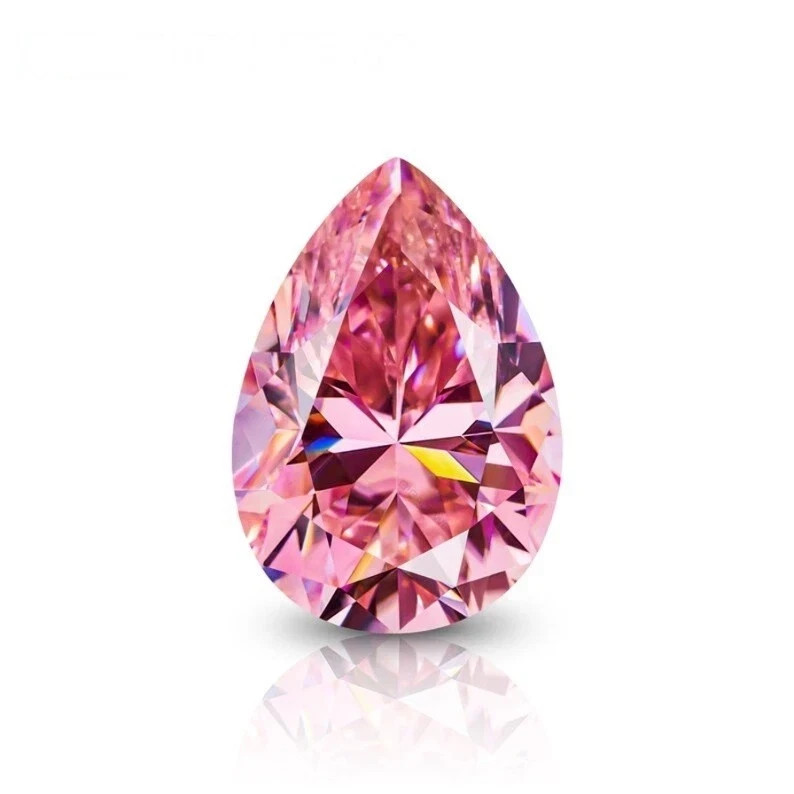 4 Ct Natural Pink Color Pear Cut Loose Lab Grown Diamond Clarity VVS1 Certified