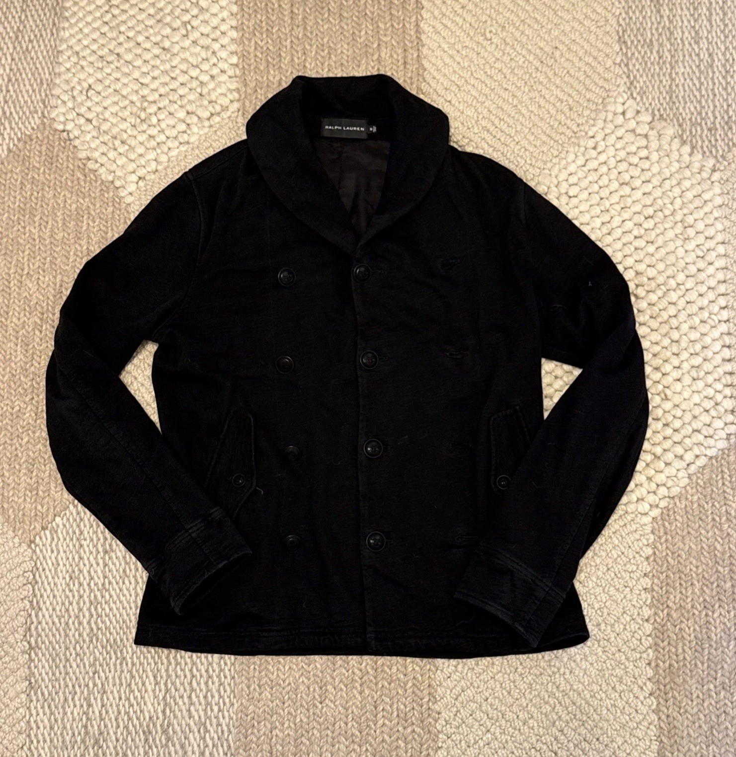 Black Label Ralph Lauren M Italy RRL WWII Breasted Captain Heavy Cloth Jacket Black Label Ralph Lauren M Italy RRL WWII Breasted Captain Heavy Cloth Jacket