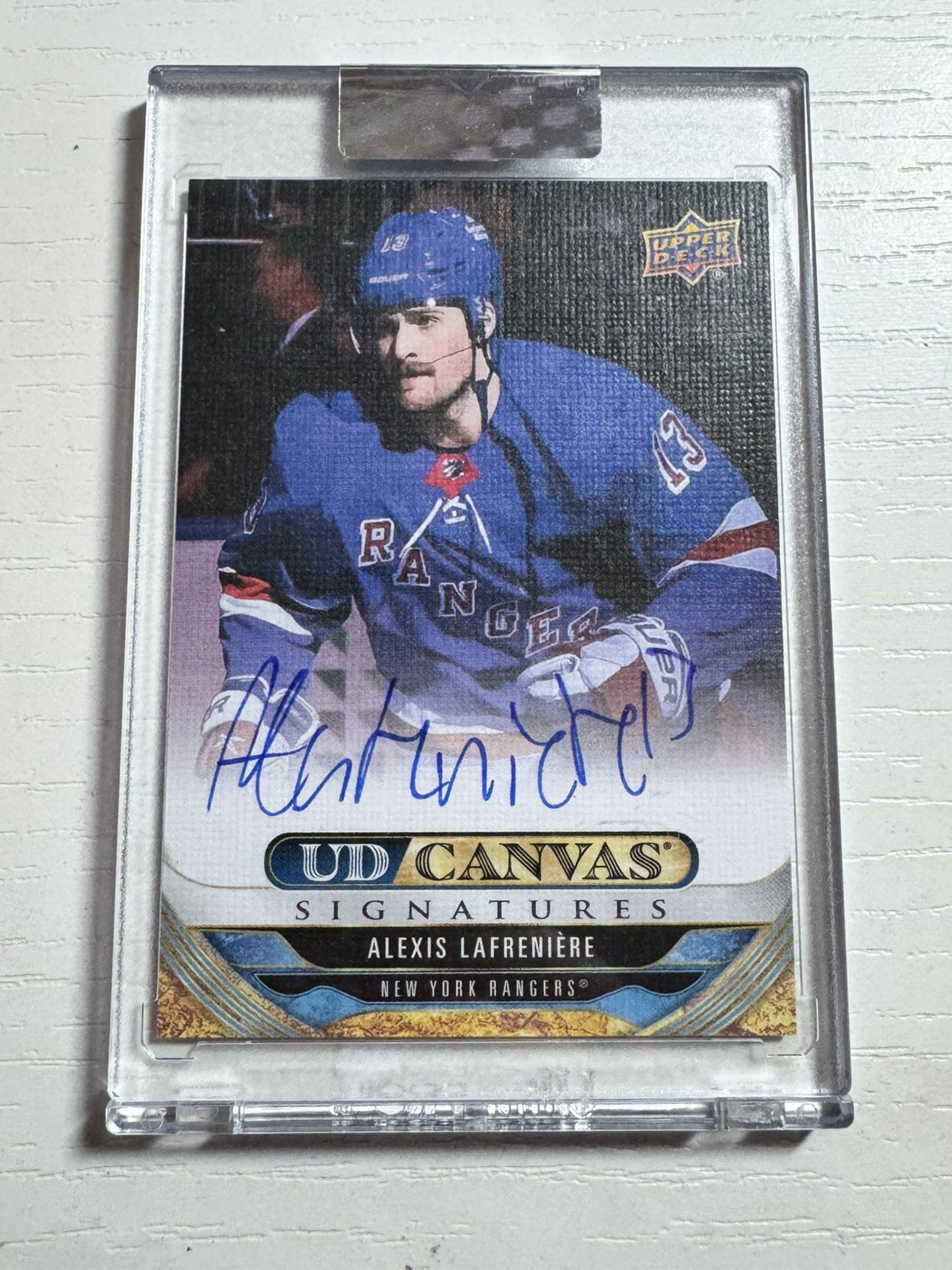 2024-25 Clear Cut Hockey #CD-LA UD Canvas Signatures Alexis Lafreniere - Rangers 2024-25 Clear Cut Hockey #CD-LA UD Canvas Signatures Alexis Lafreniere - Rangers