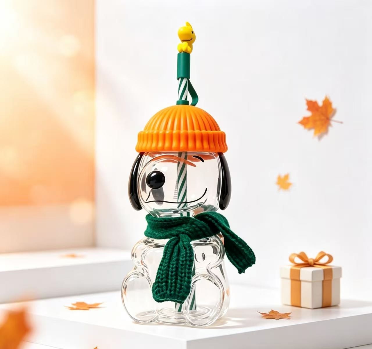 LUXURY New 2026 Starbucks x Peanuts Snoopy Glass Cup Gift For Halloween