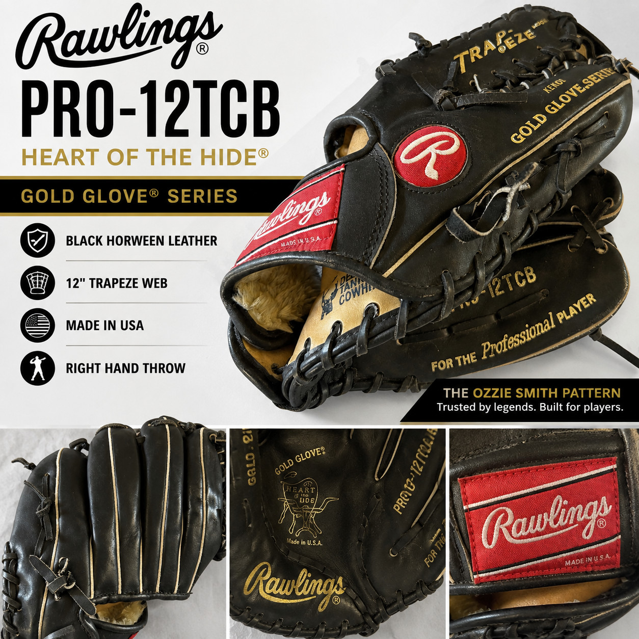 Rawlings PRO12TCB Heart of the Hide Horween 12\