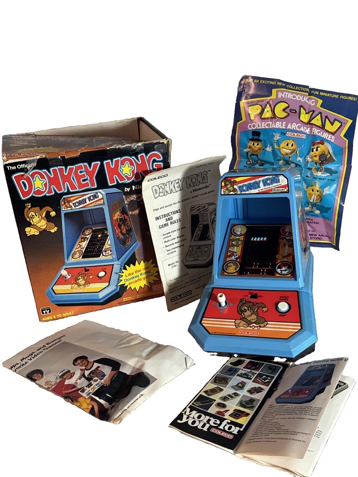 1981 DONKEY KONG mini Tabletop Arcade Video Game w/ Box Coleco-Works 1981 DONKEY KONG mini Tabletop Arcade Video Game w/ Box Coleco-Works