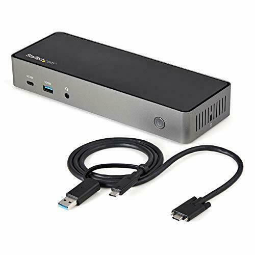 StarTech USB-C & USB-A Dock - Hybrid Triple Monitor Laptop Docking Station