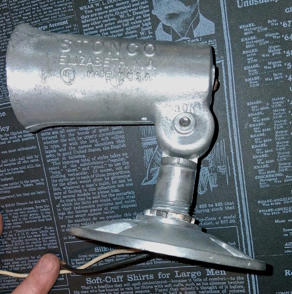 Vtg STONCO Industrial Cast Aluminum Bullet Floodlight Spot Light Elizabeth NJ