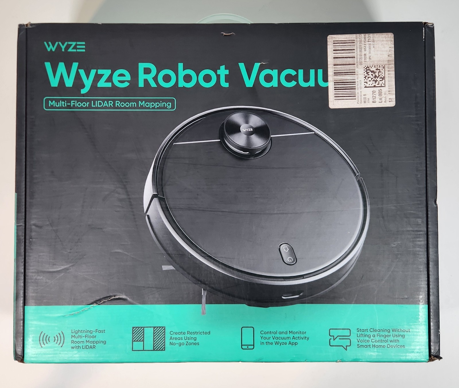Wyze Robot Vacuum Multi-Floor LIDAR Room Mapping (WVCR200S) *BRAND NEW*