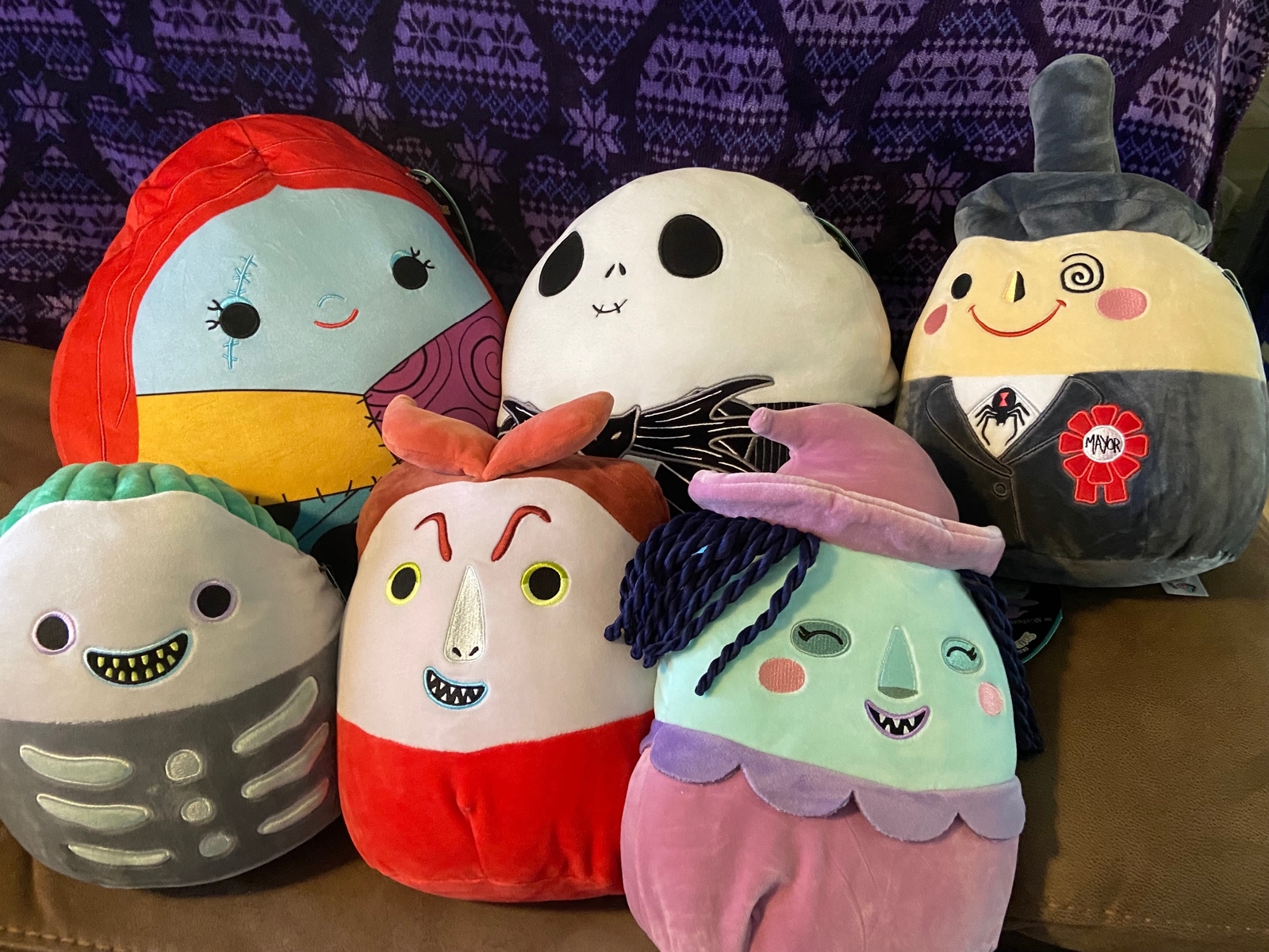 The Nightmare Before Christmas Squishmallow 6 Pc Set Jack Sally Mayor + 10-14\