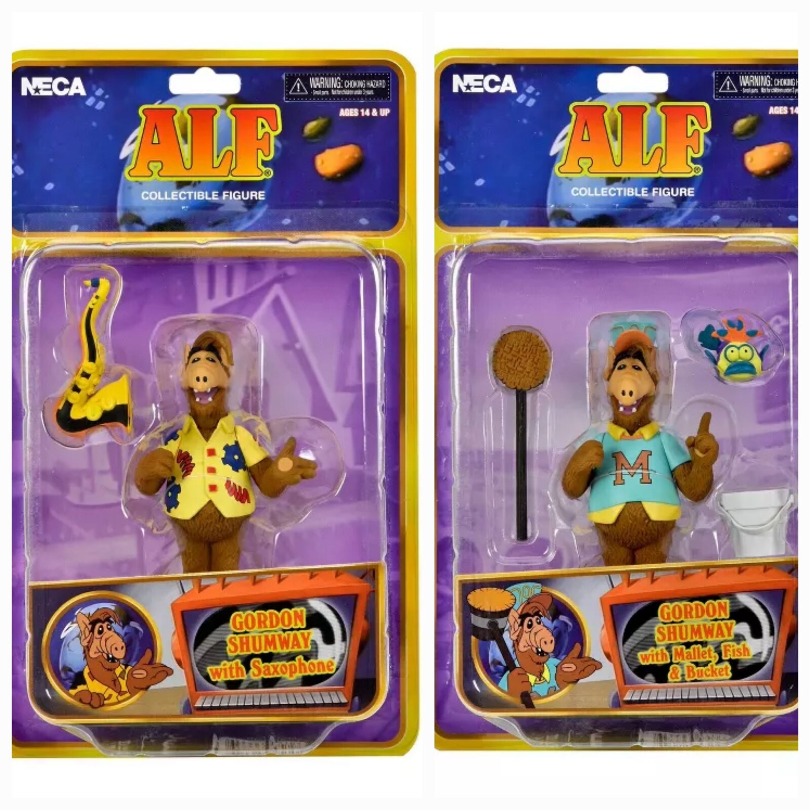 NECA ALF Gordon Shumway (SEE DETAILS) 2023 Target Exclusive Figures 2 Pk Lot