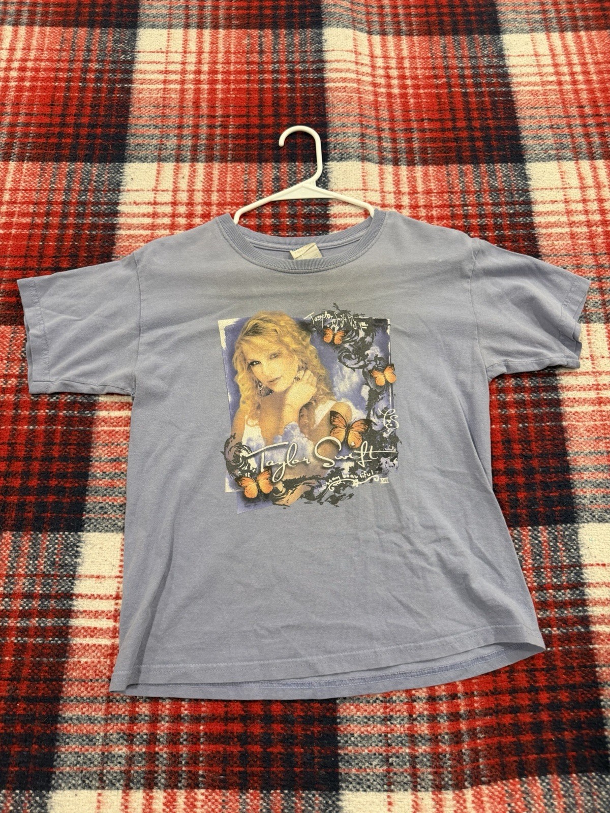 TAYLOR SWIFT 2007 PROMO T-SHIRT 1ST TOUR Stay Beautiful Butterfly Size Medium M