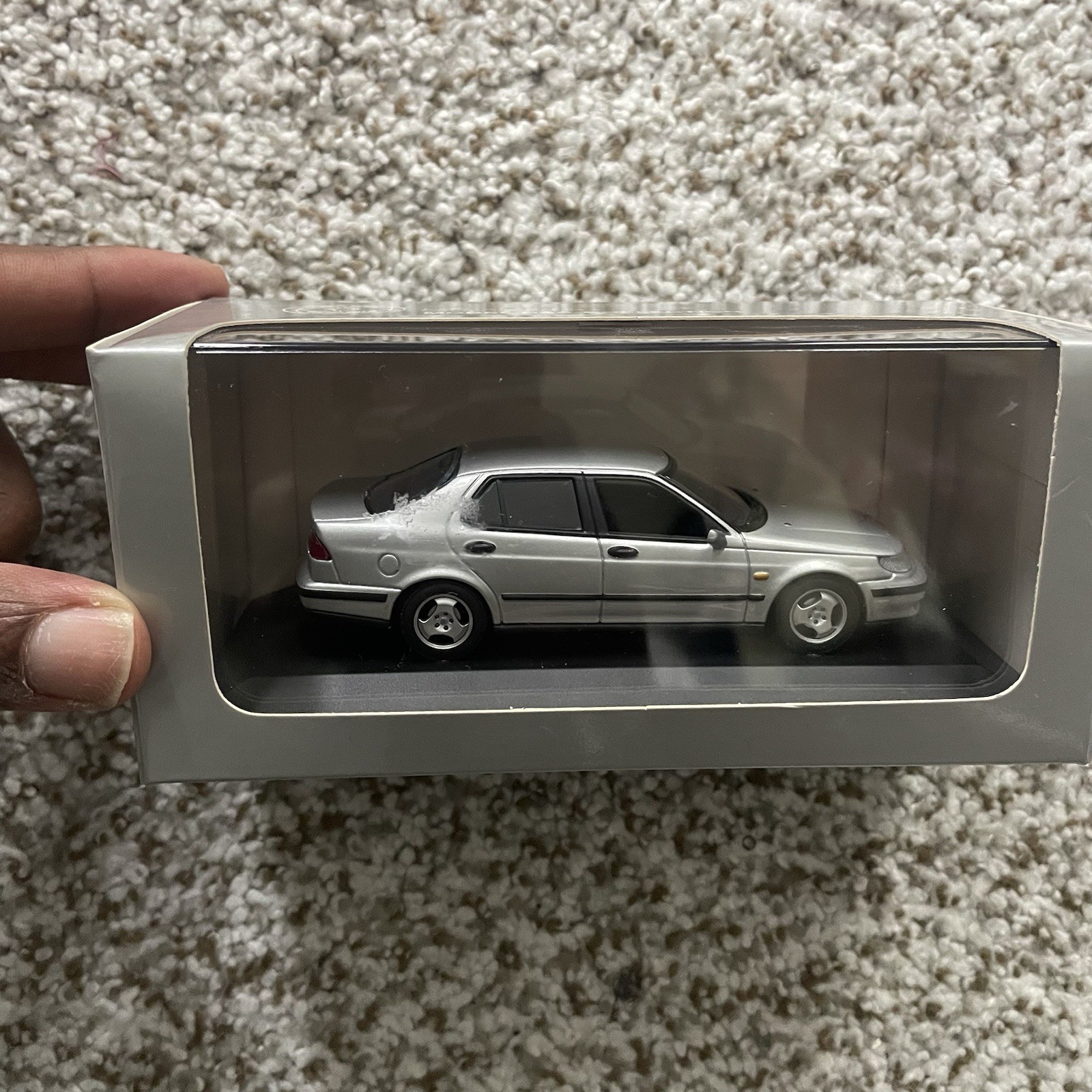 Minichamps 1/43 Saab 9-5 Sedan 1997 Gray Metallic Dealership Promo Box Rare