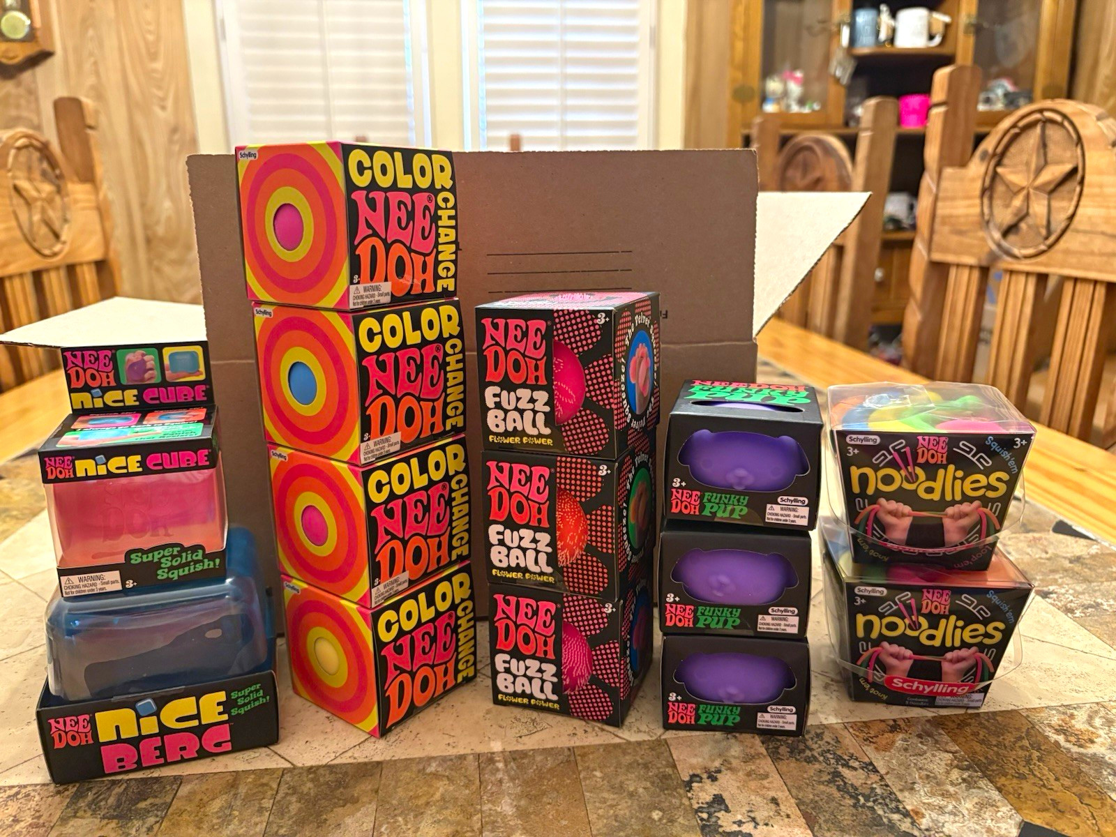 Schylling NeeDoh Lot: Color Change, Nice Cube,  Noodlies.etc comes with all 14