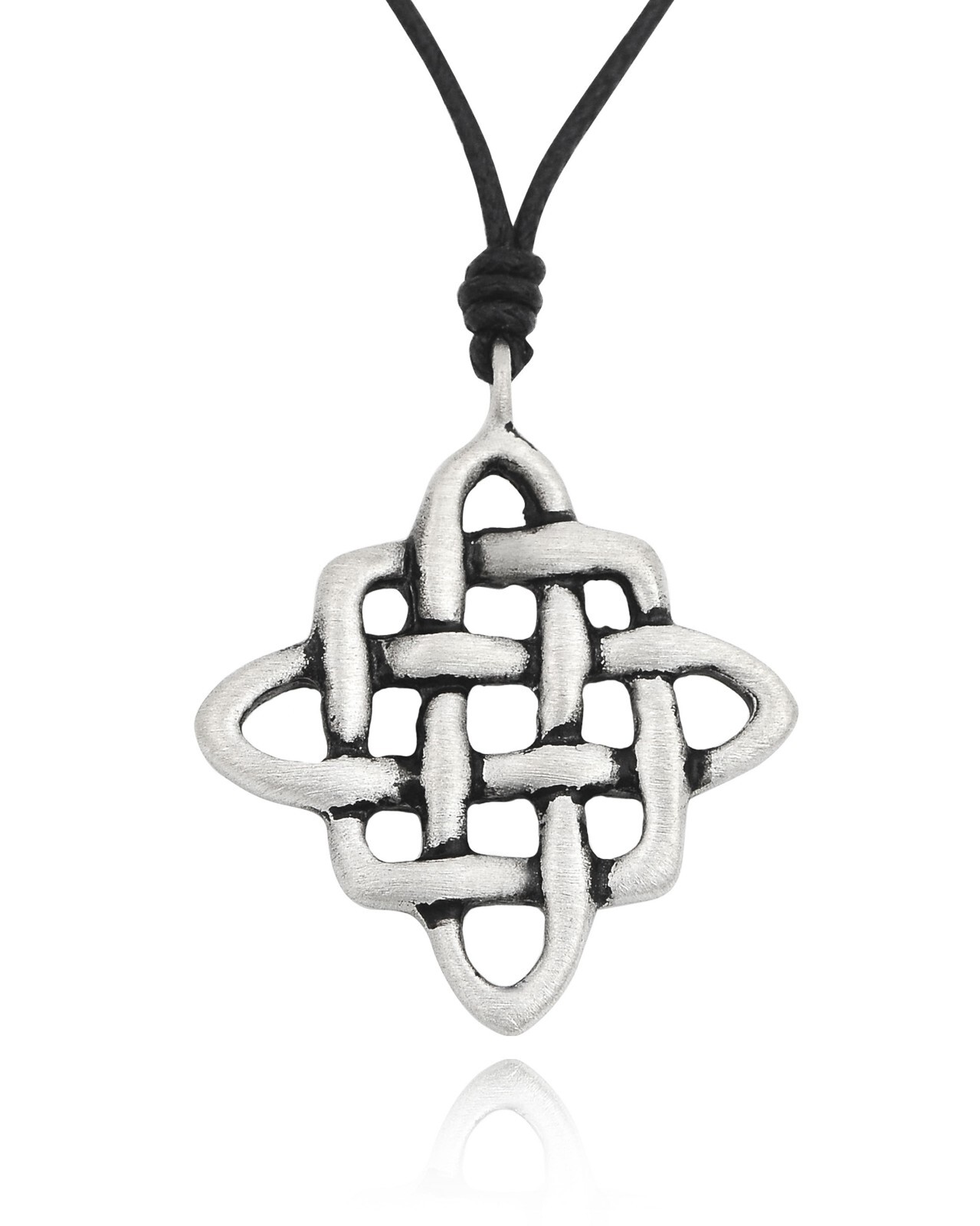 Stunning Celtic Knot Silver Pewter Charm Necklace Pendant Jewelry Stunning Celtic Knot Silver Pewter Charm Necklace Pendant Jewelry