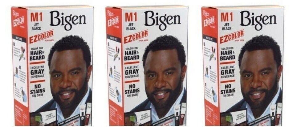 BL Bigen Ez Color For Men M1 Jet Black Kit - THREE PACK