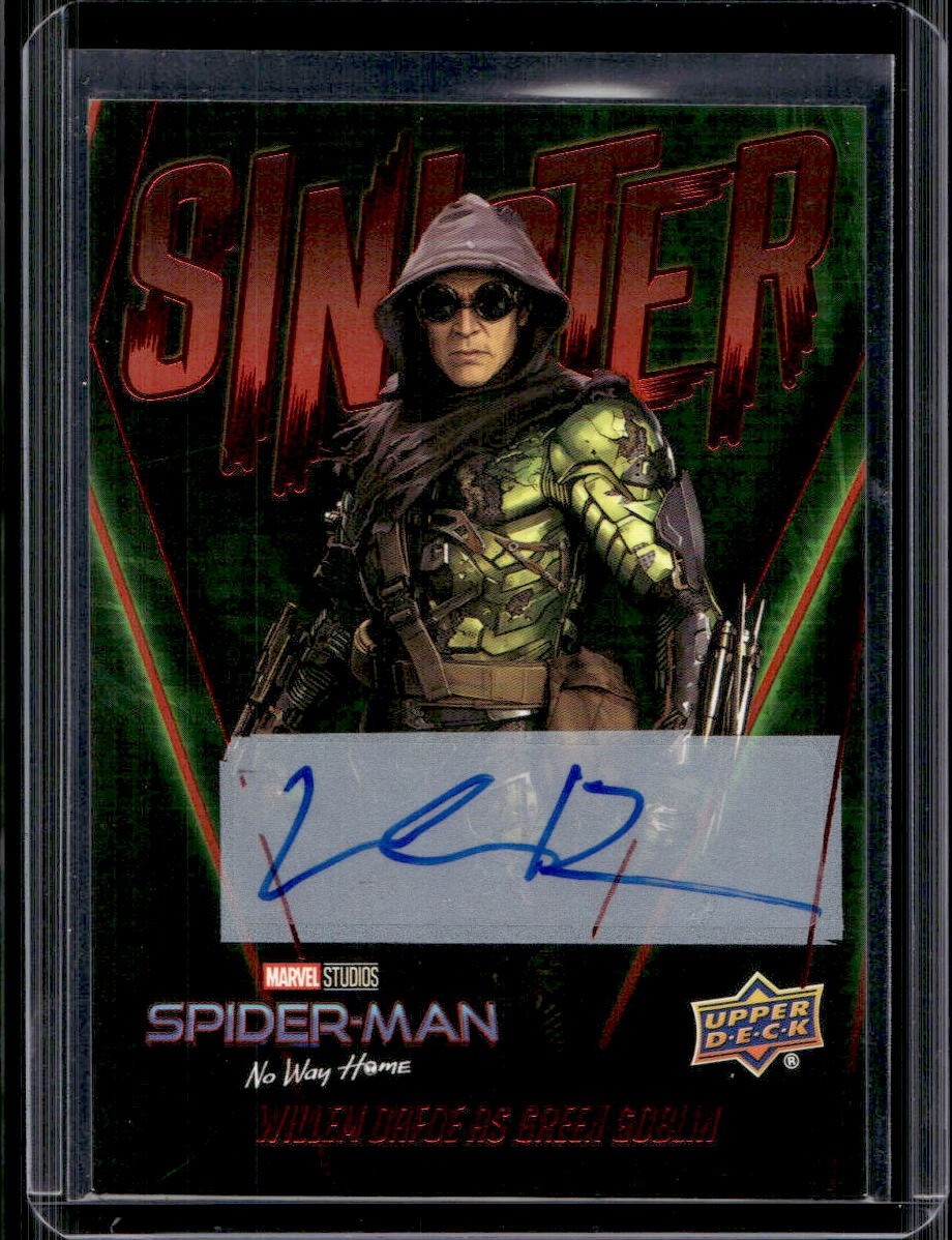 Willem Dafoe / Green Goblin 2023 Upper Deck Spider-Man #S-5 Sinister Auto Willem Dafoe / Green Goblin 2023 Upper Deck Spider-Man #S-5 Sinister Auto