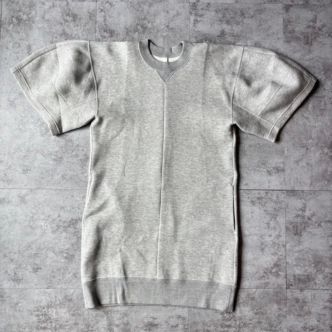 Sacai 2024AW Gray Cotton Polyester Sweat Dress S Japan Made