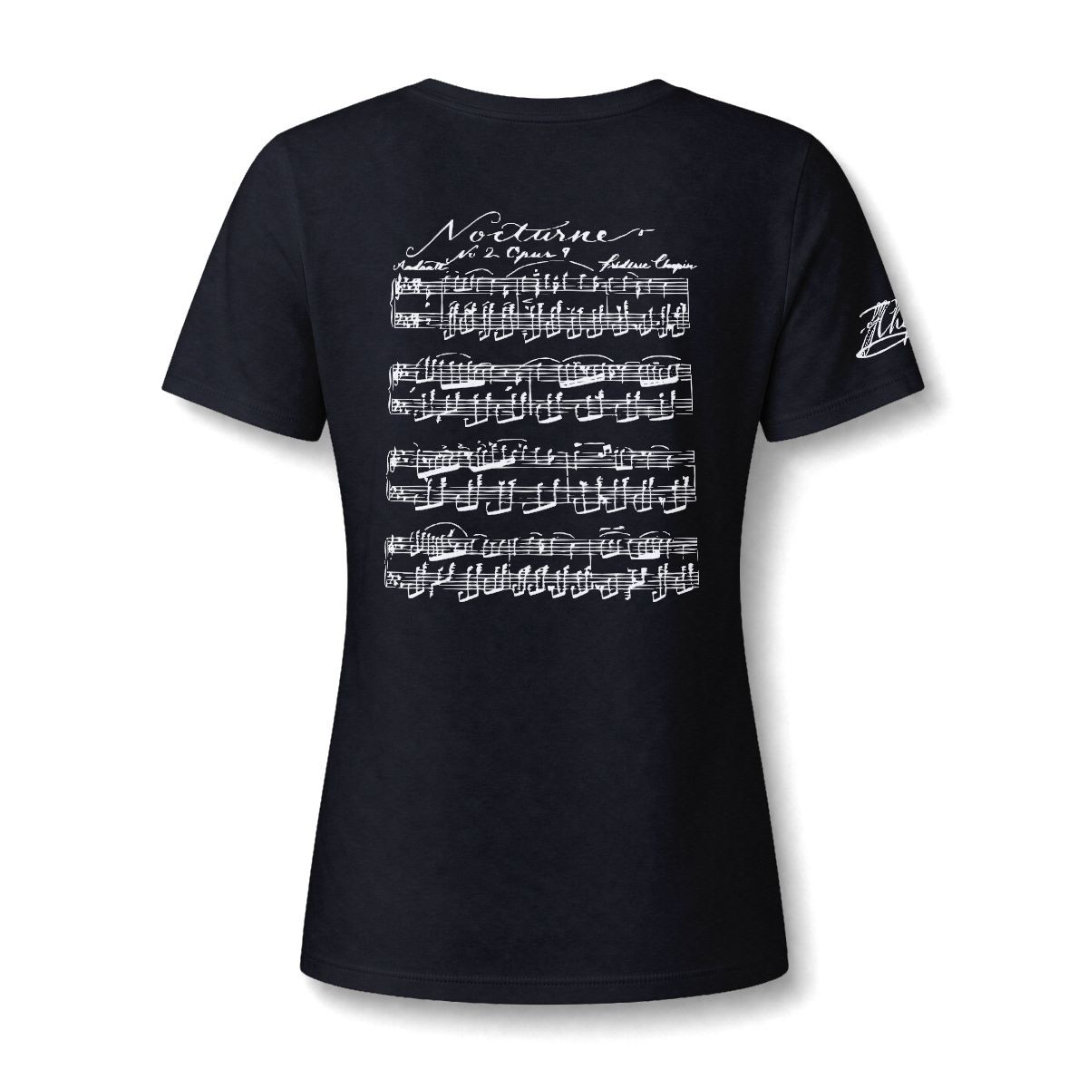 Frederic Chopin Nocturne Op 9 No 2 Women\'s V Neck Shirt, Classical Music T-Shirt