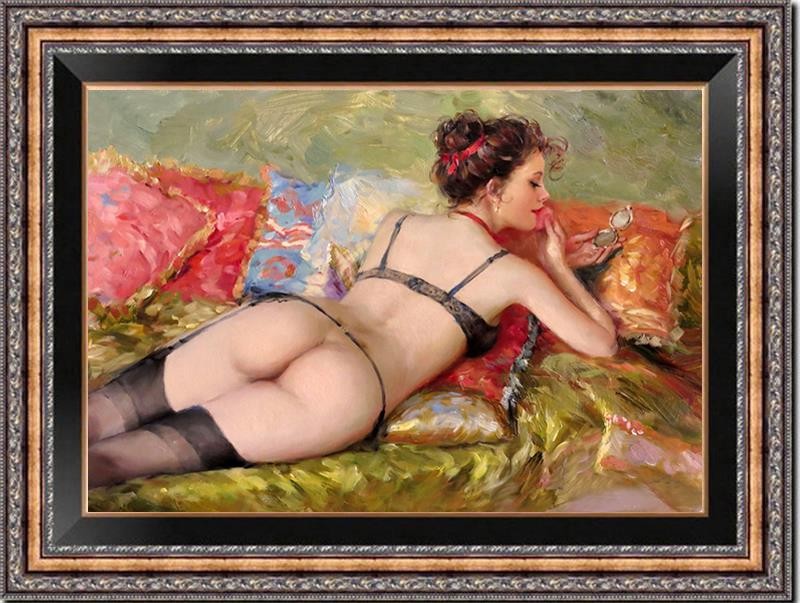 Hand Painted Oil Painting art Impression female woman Nude On Canvas 24\