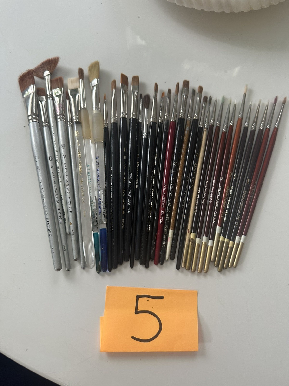  30+ Artist Brush Lot Vintage Grumbacher Simmons Blick Red Sable  brushes Lot #5