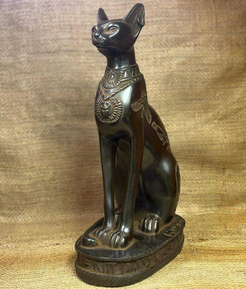 Authentic Ancient Egyptian Antique Rare Goddess Bastet Statue Figurine BC