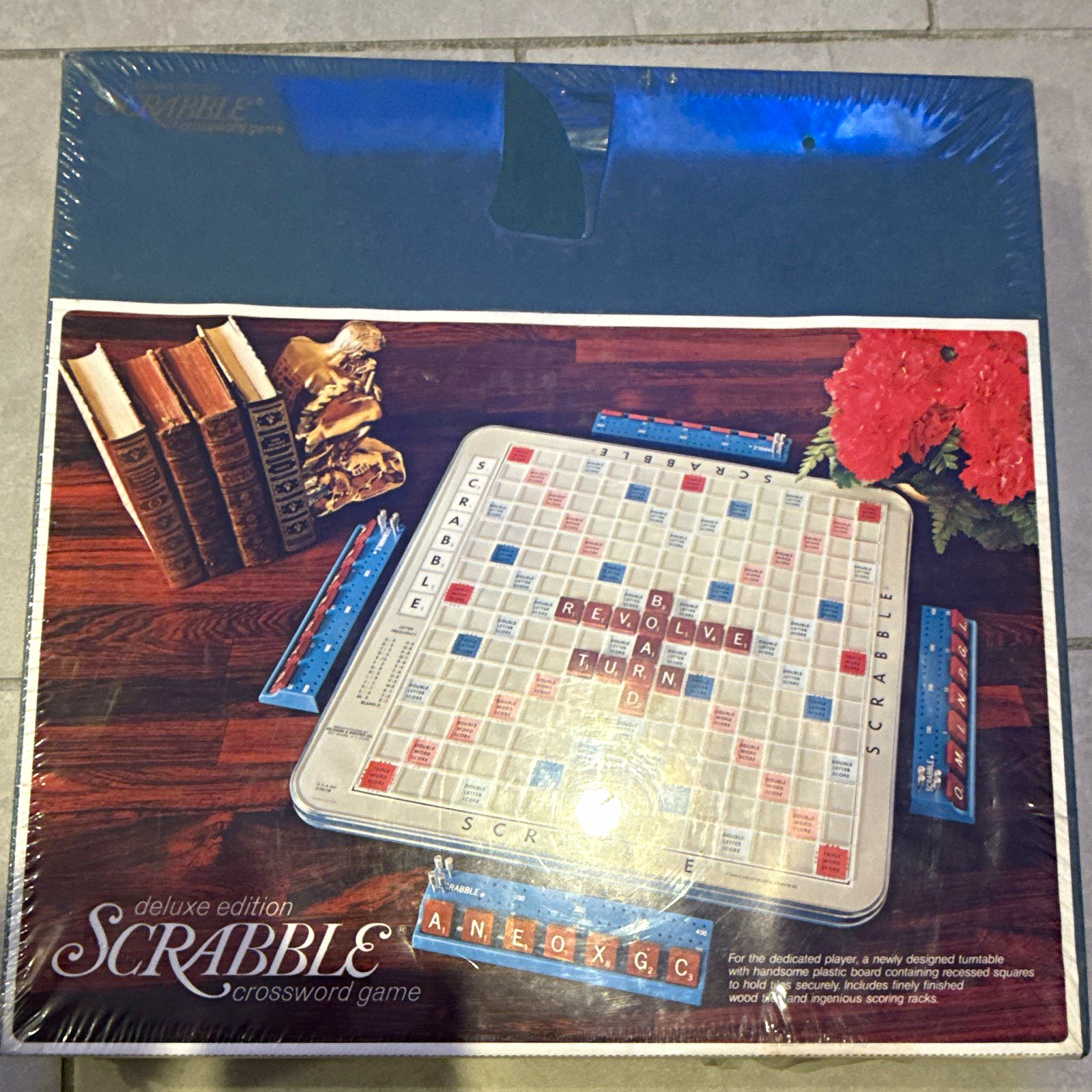 Vintage 1972 Deluxe Scrabble Board Game Selchow & Righter Factory Sealed NOS