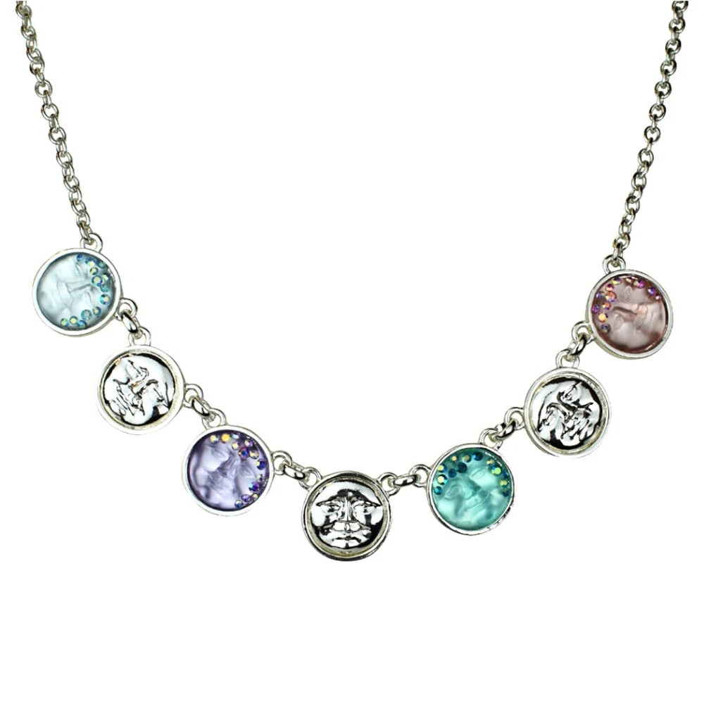 Kirks Folly Legacy Goddess Seaview Moon 12mm Necklace (SST/Mult) #96