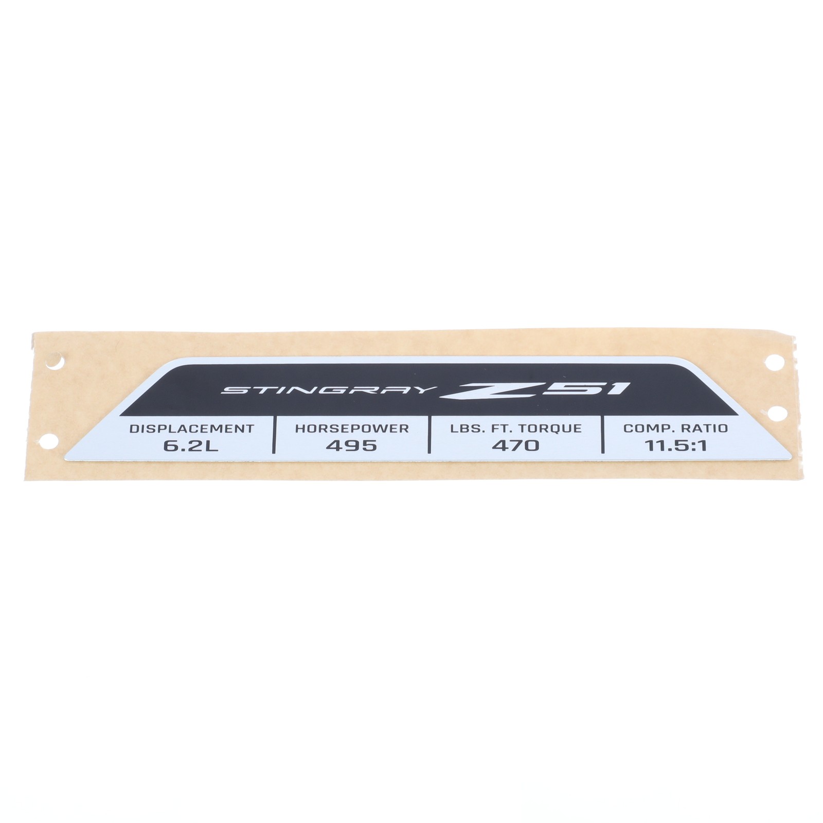 OEM NEW 2020-2025 Chevrolet Corvette Engine Specification Badge Plaque 87818038 OEM NEW 2020-2025 Chevrolet Corvette Engine Specification Badge Plaque 87818038