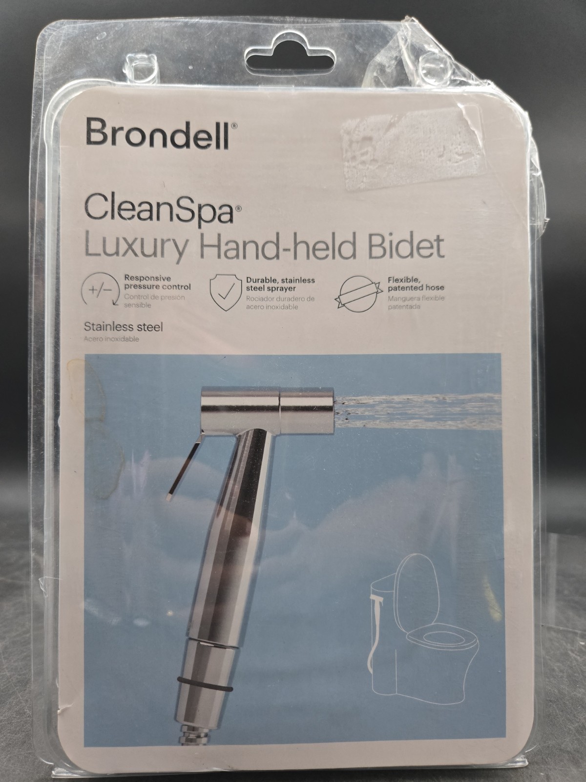 Brondell CSL-40 CleanSpa Luxury Handheld Bidet Sprayer Stainless Open Box Brondell CSL-40 CleanSpa Luxury Handheld Bidet Sprayer Stainless Open Box