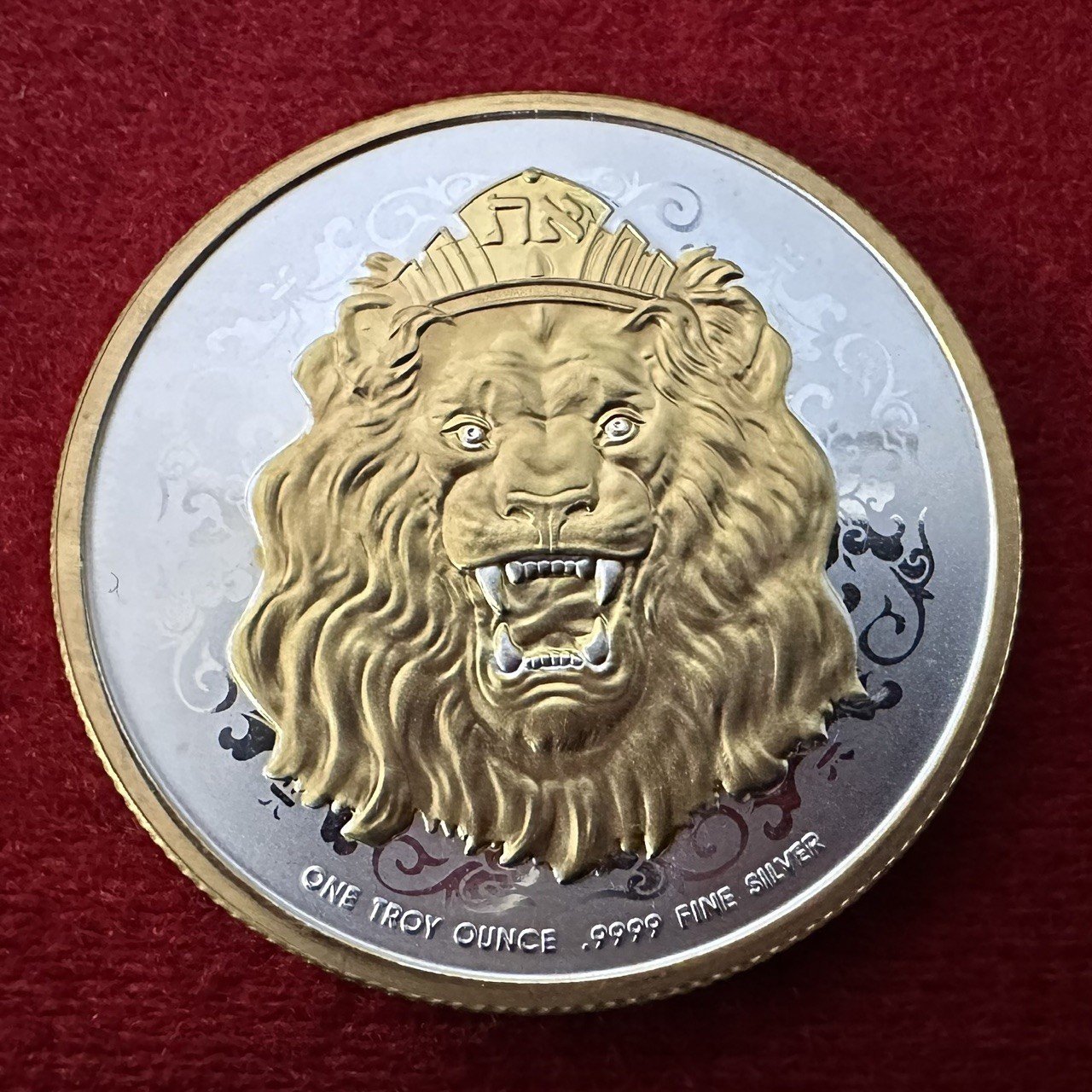 1 Troy Oz .9999 Silver 2025 Niue Roaring Lion Coin- 24K Selective Gilding by SFS 1 Troy Oz .9999 Silver 2025 Niue Roaring Lion Coin- 24K Selective Gilding by SFS