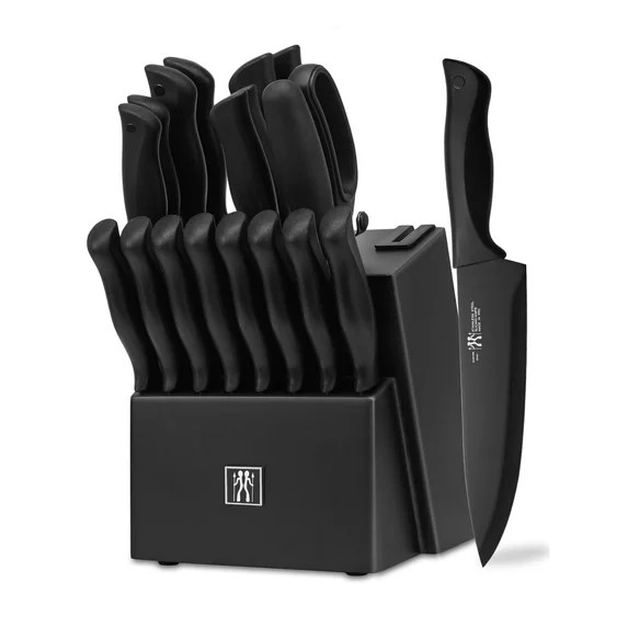 Hunter.Dual 19 Pc Kitchen Knife Set w/Block Self Sharpening Dishwasher Safe Hunter.Dual 19 Pc Kitchen Knife Set w/Block Self Sharpening Dishwasher Safe