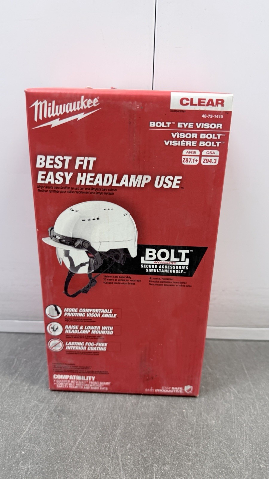 Milwaukee Bolt Eye Visor Dual Coat Lens 48-73-1410 Clear NEW Milwaukee Bolt Eye Visor Dual Coat Lens 48-73-1410 Clear NEW