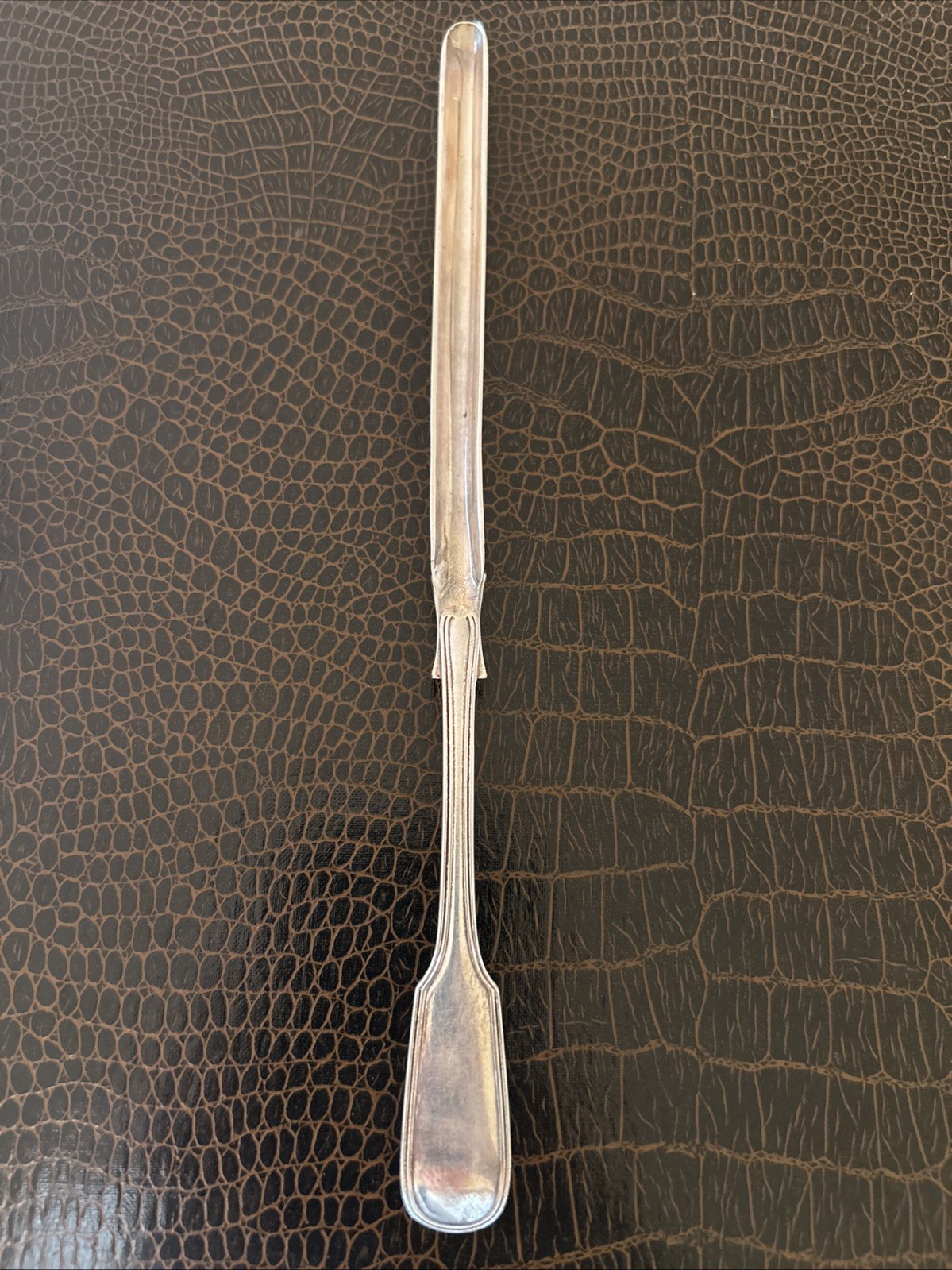 Georgian London 1817 Sterling Silver Double Ended Marrow Scoop 8½”