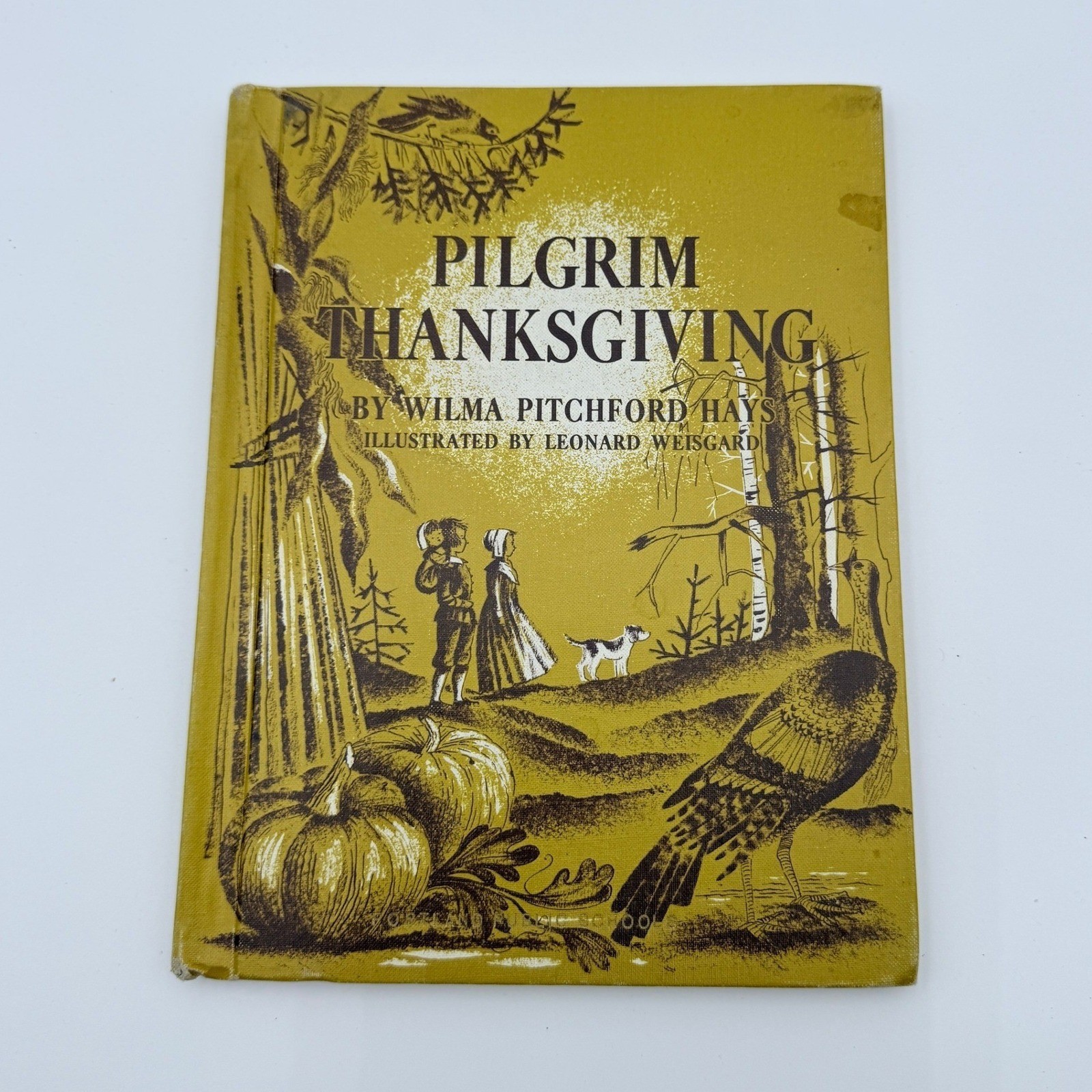 VTG Pilgrim Thanksgiving 1955 Hardcover Book Wilma Pitchford Hays Coward McCann