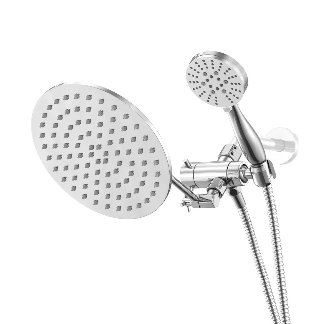 HammerHead 3-Spray Dual Shower Head with Adjustable Shower Arm 2.5 GPM Chrome HammerHead 3-Spray Dual Shower Head with Adjustable Shower Arm 2.5 GPM Chrome