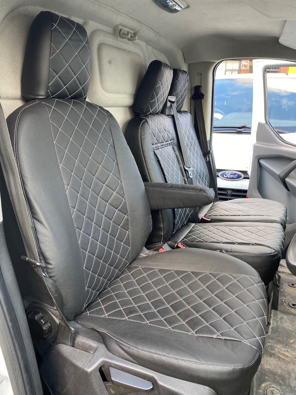 Fit CITROEN DISPATCH VAN LEATHERETTE CUSTOM WATERPROOF SEAT COVERS (2017 - 2023)
